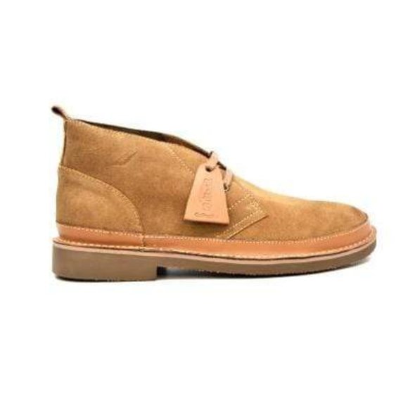 British Walkers Cambridge Men's Tan Suede Desert Boots - Picture 3 of 7
